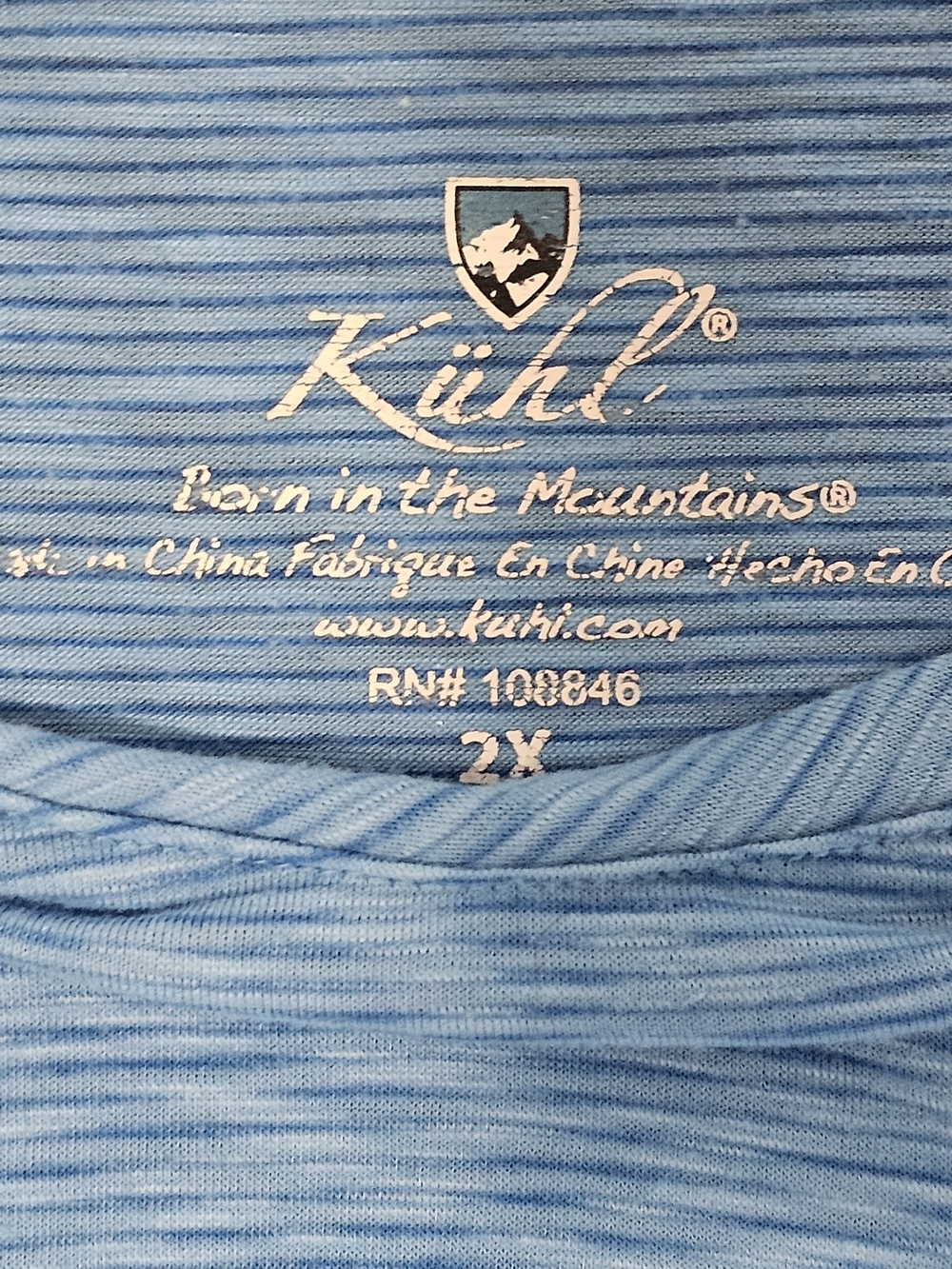 KUHL Sona Short Sleeve Tee Blue Melange Activewear Top Spring 2017 Plus Size 2X - Picture 5 of 11